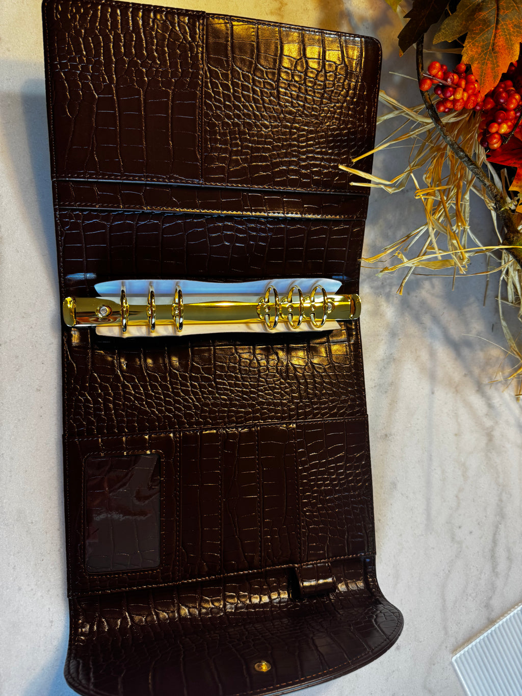 A5 6-Ring Planner Binder | Soft Vegan Leather Espresso Chocolate