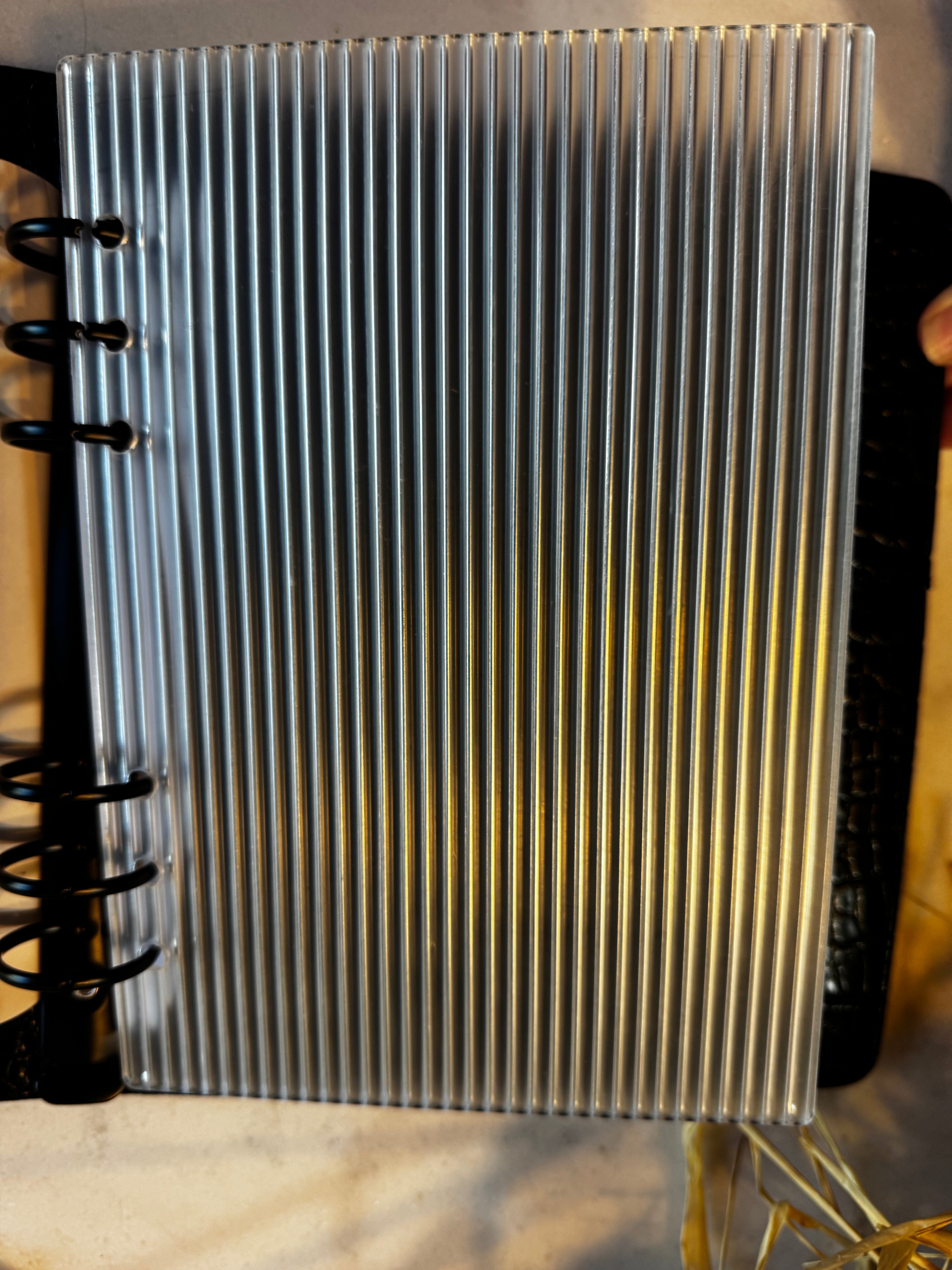 A5 Dashboard | Clear Fluted Acrylic | 6-Ring Planner