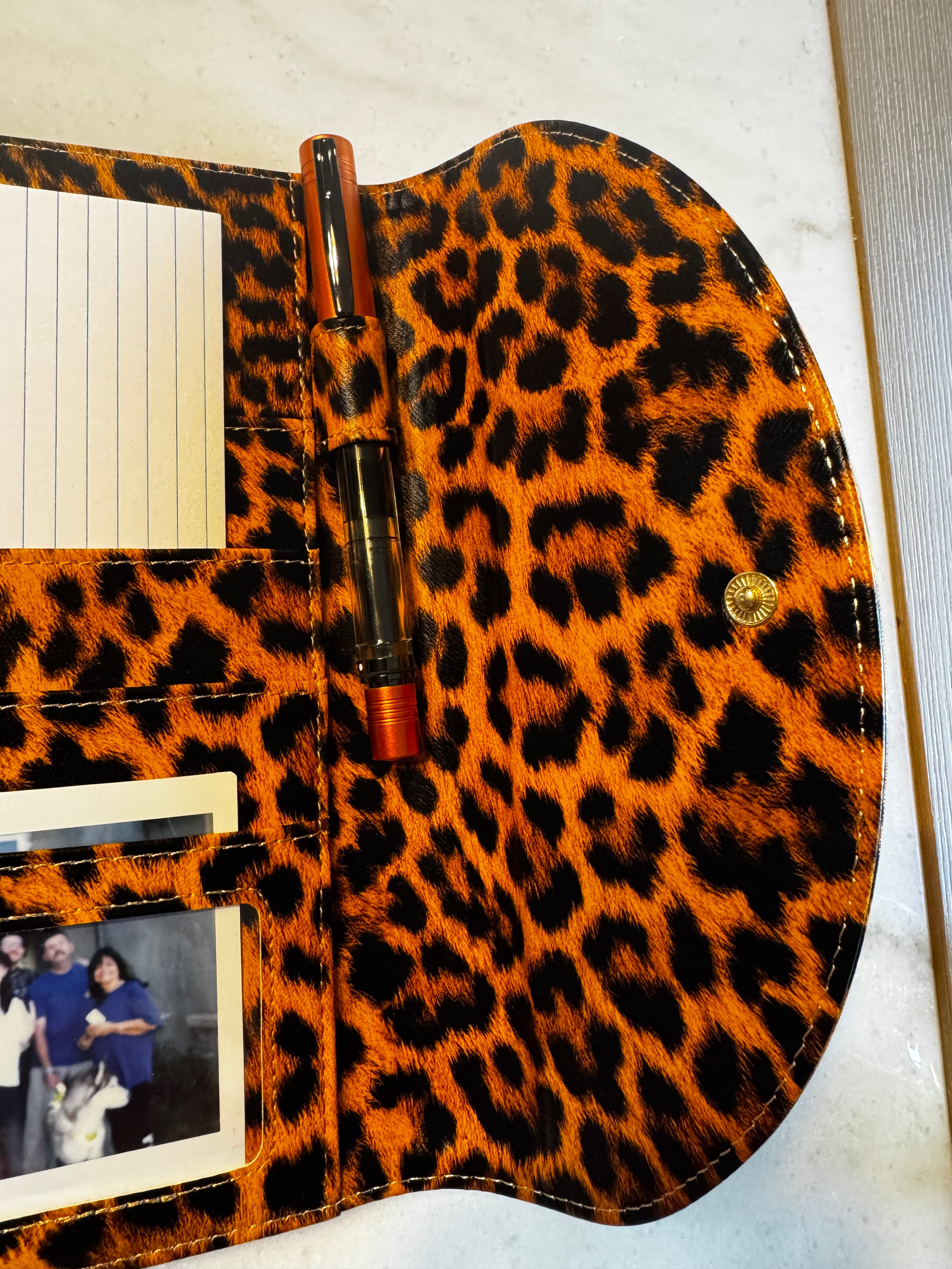 A5 6-Ring Planner Binder | Soft Vegan Leather Leopard Luxe