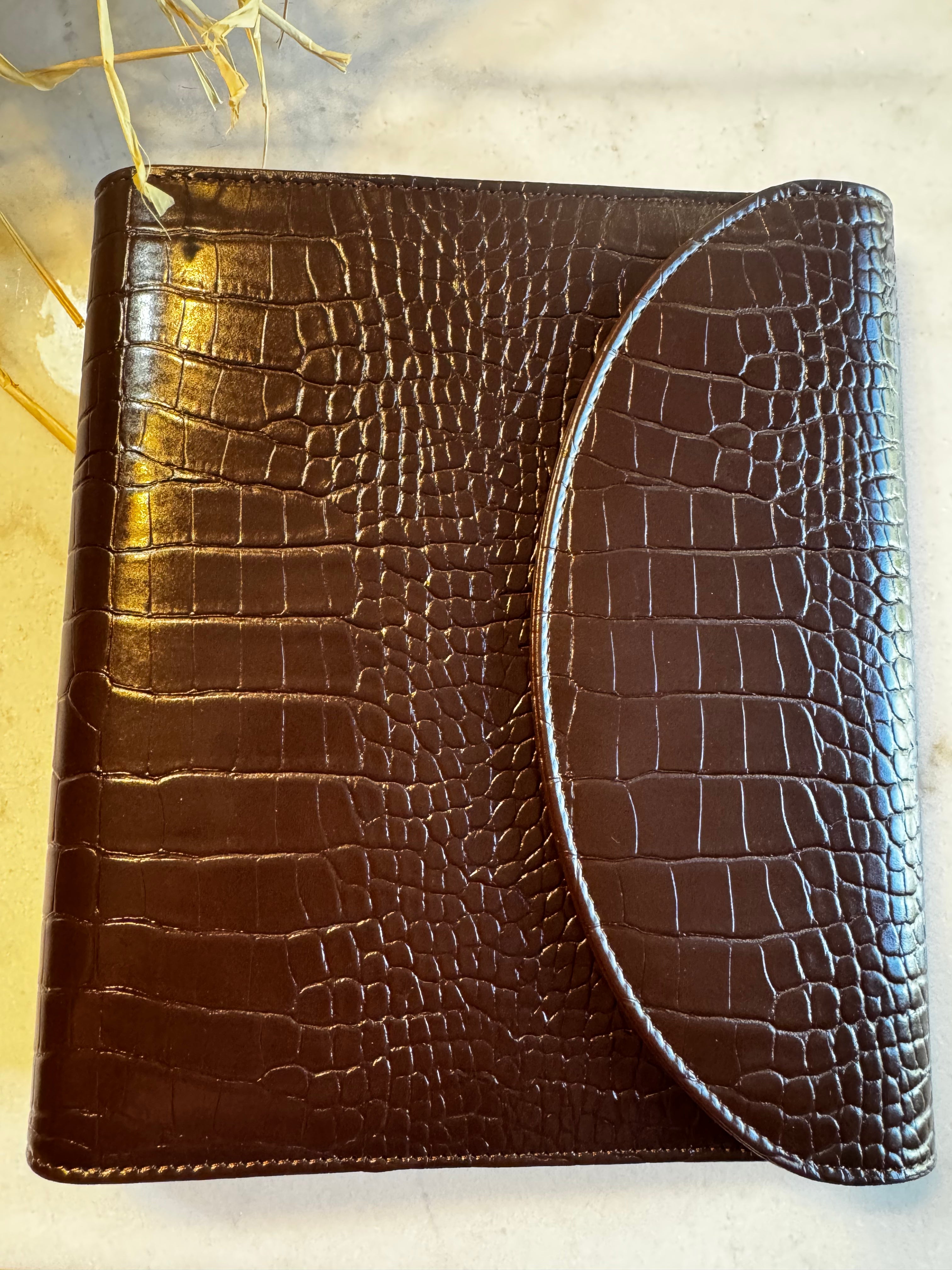 A5 6-Ring Planner Binder | Soft Vegan Leather Espresso Chocolate