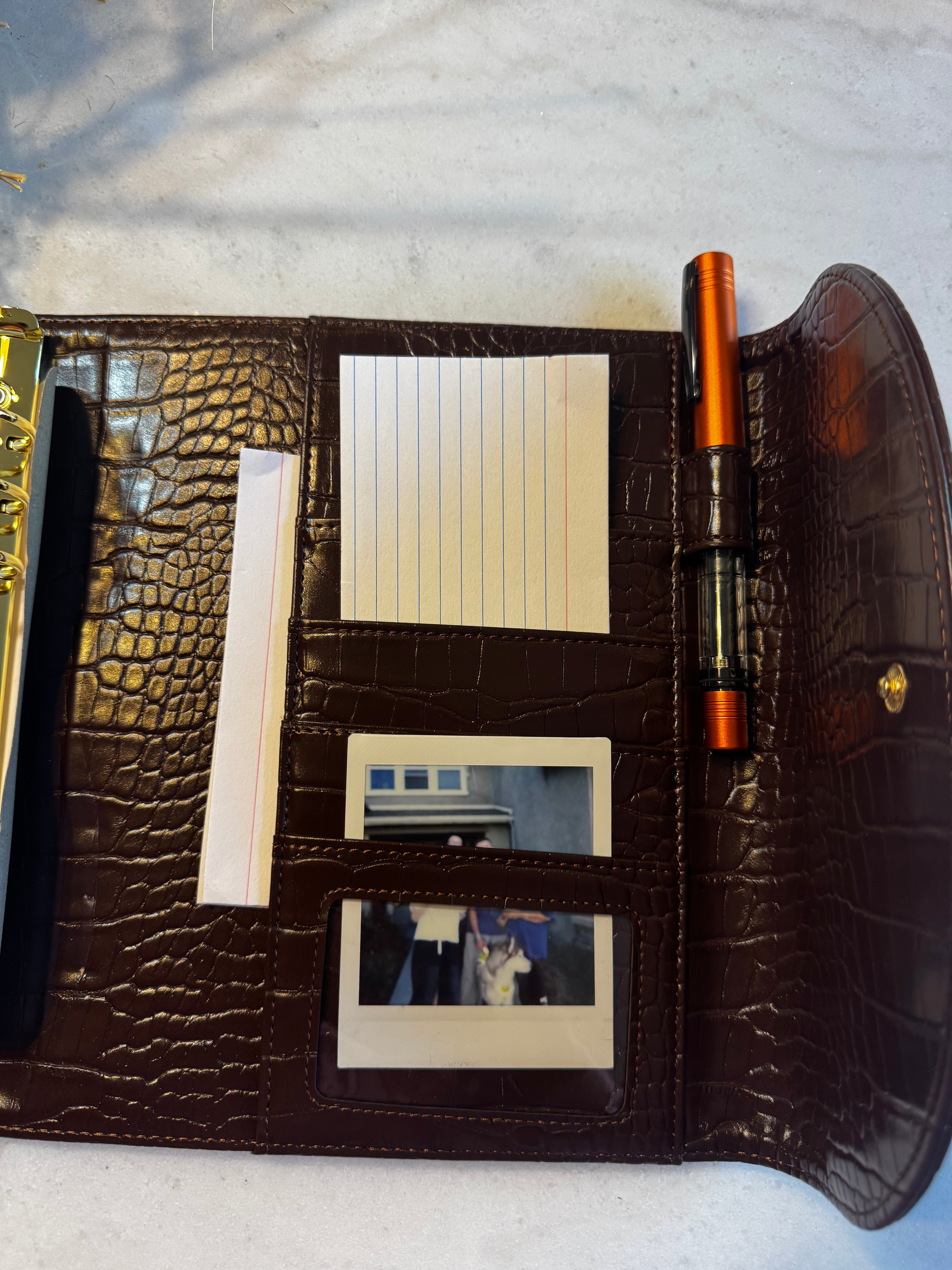 A5 6-Ring Planner Binder | Soft Vegan Leather Espresso Chocolate