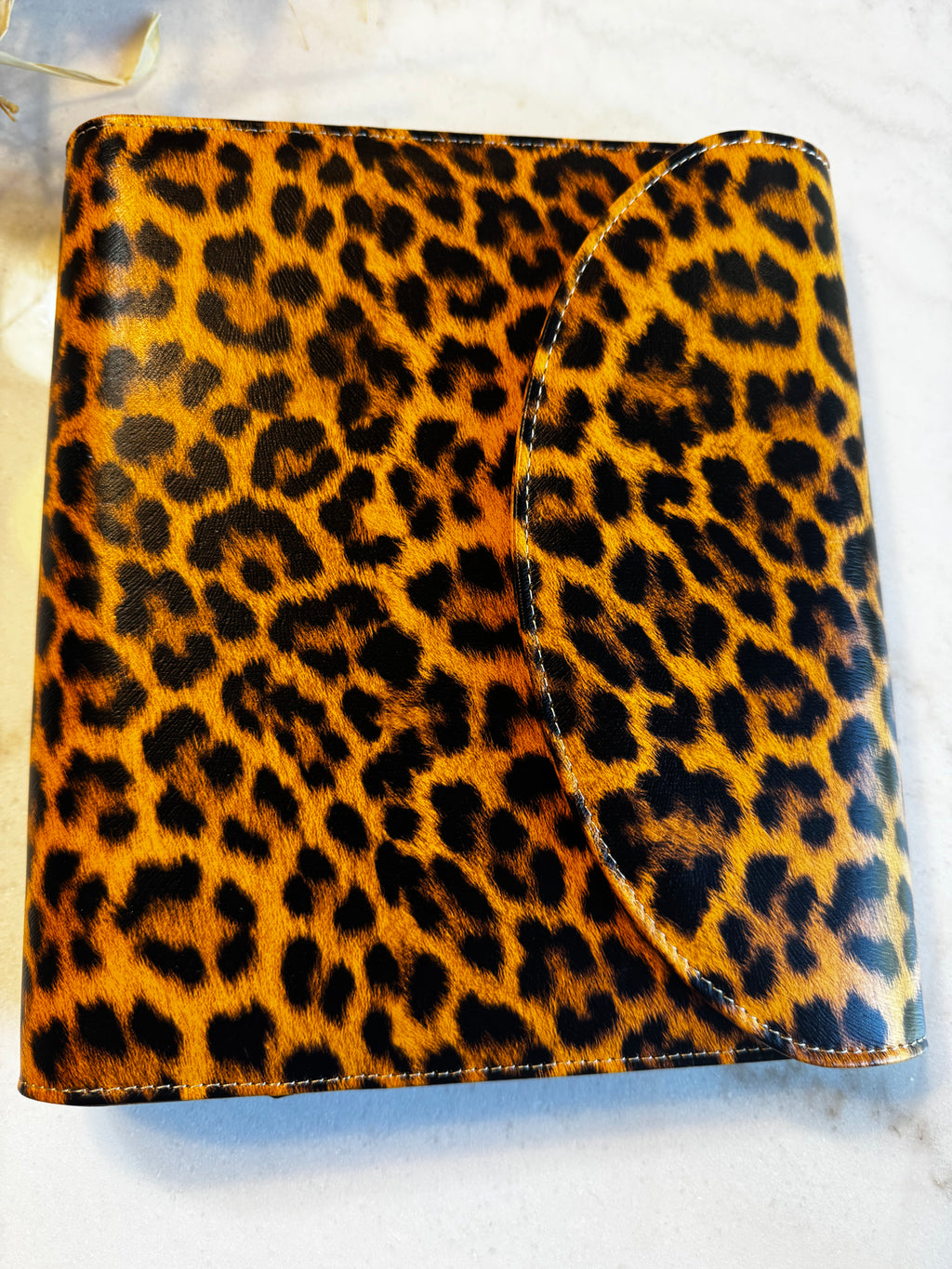 A5 6-Ring Planner Binder | Soft Vegan Leather Leopard Luxe