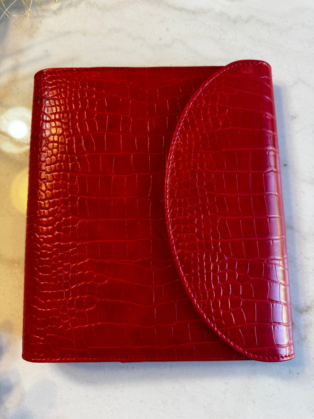 A5 6-Ring Planner Binder | Soft Vegan Leather Red love