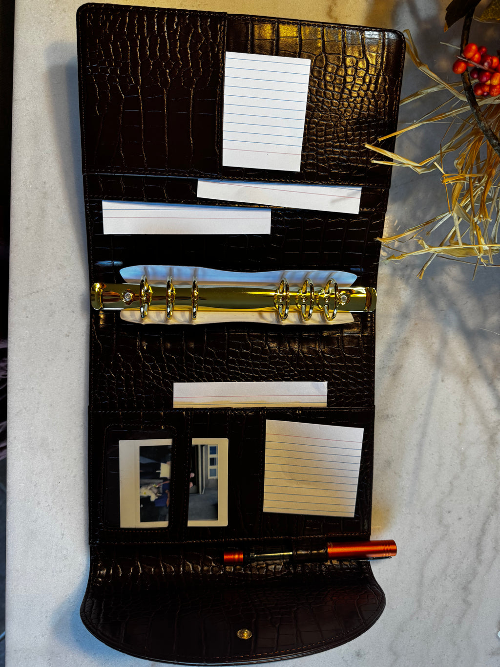 A5 6-Ring Planner Binder | Soft Vegan Leather Espresso Chocolate