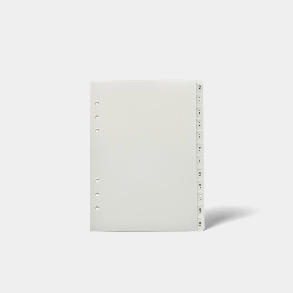 A5 Monthly Dividers 12-Month for 6-Ring Planner
