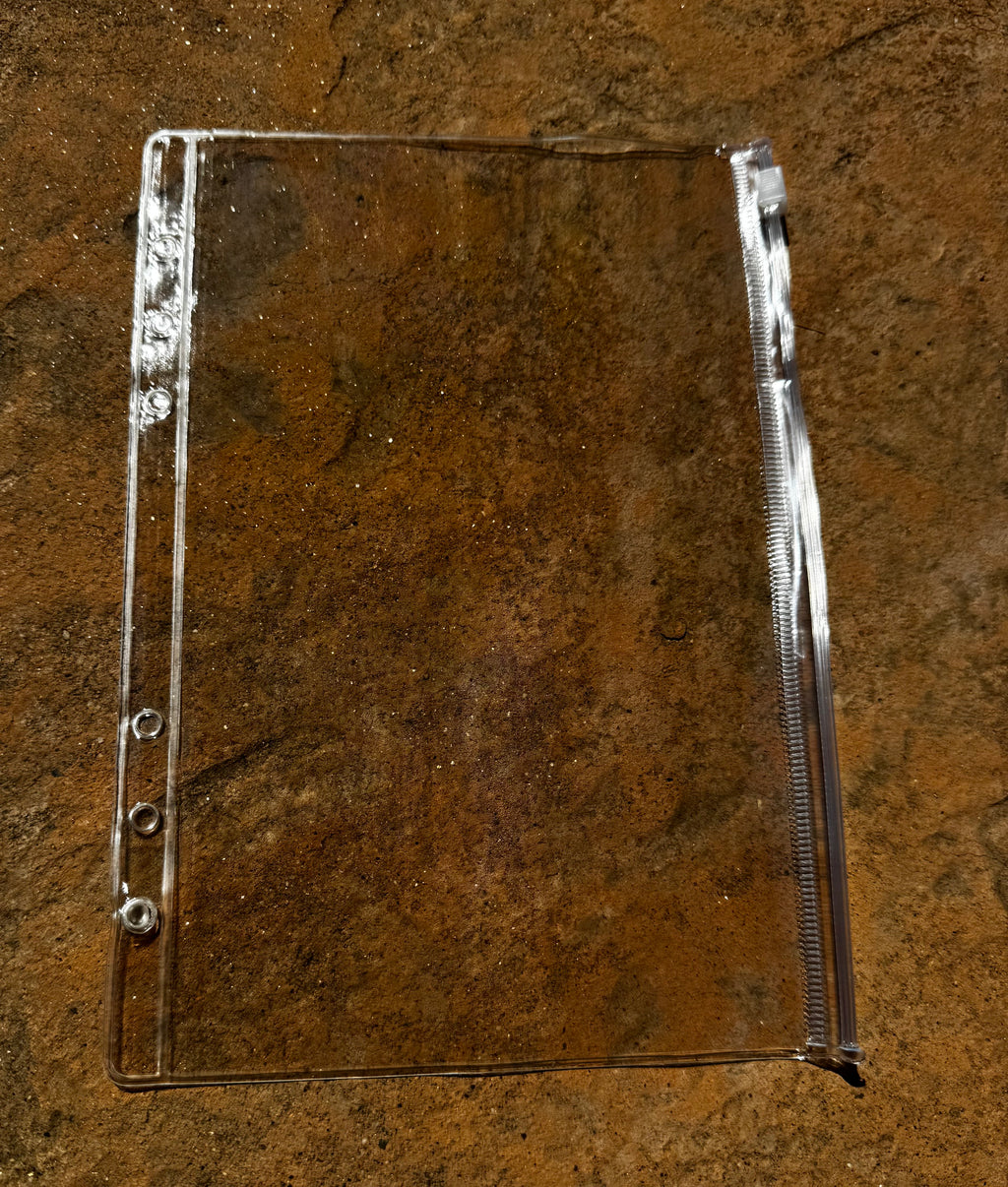 A5 Storage Holder Dashboard Teressa | 6-Ring Planner Pocket | Plastic Organizer Insert | A5 Planner Accessories Holder