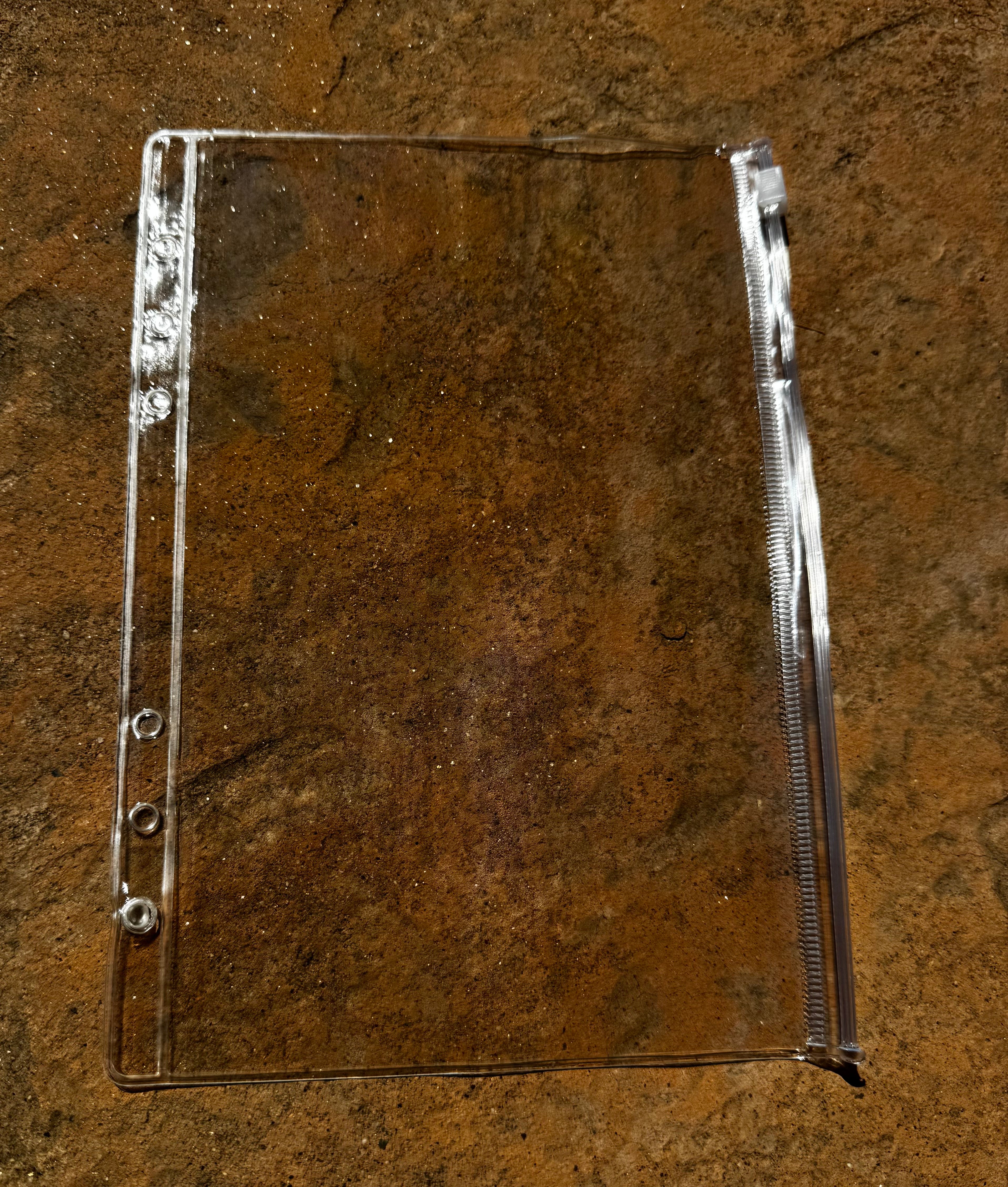 A5 Storage Holder Dashboard Teressa | 6-Ring Planner Pocket | Plastic Organizer Insert | A5 Planner Accessories Holder